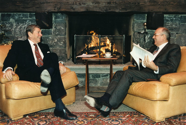 Presidents Reagan and Gorbachev