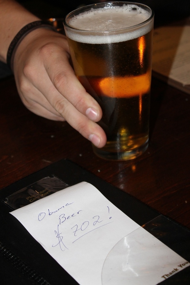 Obama's price for one beer. Why? 
