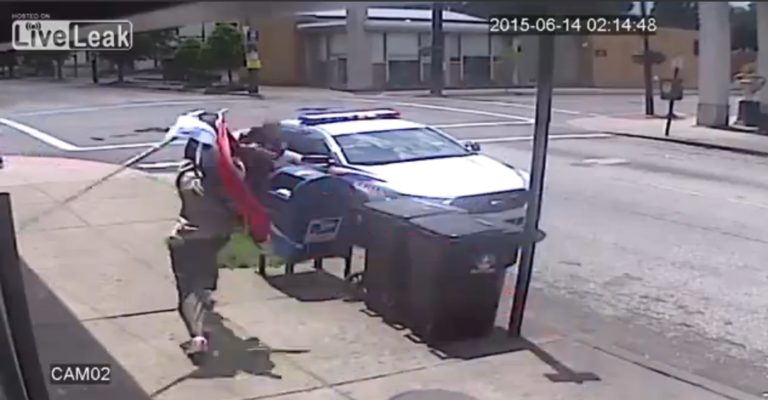 Officer Kills Man Who Attacked Him With A Flagpole