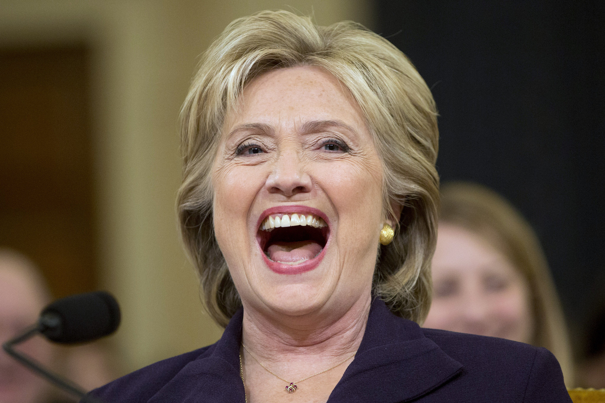 hillary clinton laughing