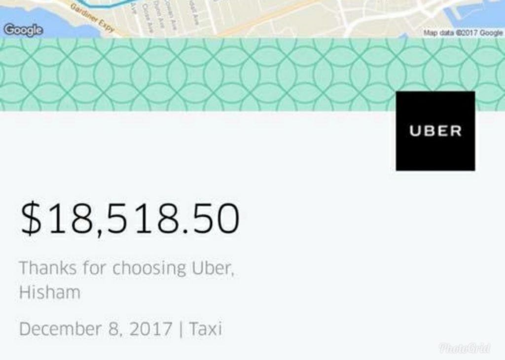 Uber Charges Rider 14,400 For A 20Minute Trip Through Rush Hour Traffic